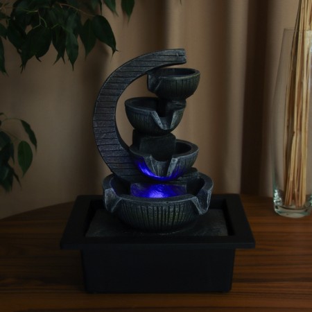 Fountain "Stone tubes, arc" 26x23 cm (with backlight, without ball)-2