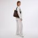 Shopper bag on magnet, brown color