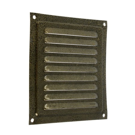 Ventilation grate Zein luxury RM1515Z, 150 x 150 mm, with a grid, metal, gold-4
