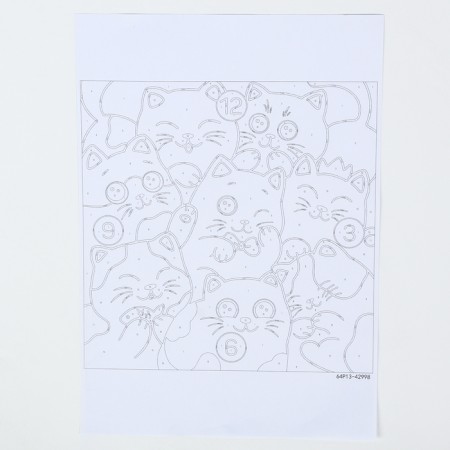 Watch painting by numbers "Cute cats", 30 x 30 cm-5