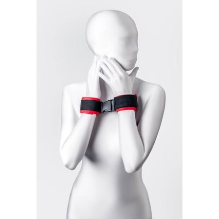 Anonymo handcuffs, velor, 24 cm, red color-13