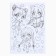 Paper stickers "anime", with coloring on the back, 11 x 15.5 cm