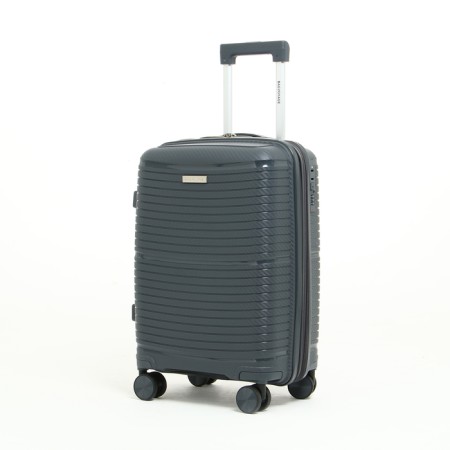 Small suitcase 20 "On a zipper, code lock, 4 wheels, color gray color