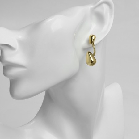 Earrings Metal "Style" neon mini, color gold-3