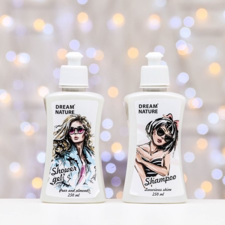 Dreamnature set: shampoo for weakened and damaged hair, 250ml+shower gel, 250ml-2