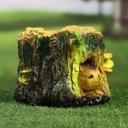 Figure pot "Hedgehog in the hemp" 17x17x12cm-4
