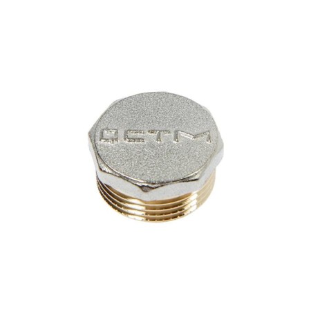 Stubble stm, 1 1/2 ", outer thread, nickel -plated brass