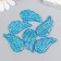 Decor for creativity plastic "Brilliant wings" blue 2.2x3.3 cm