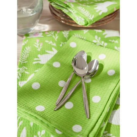A set of towels of kitchen summer modes, size 45x60 cm, green color-2