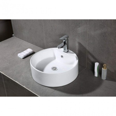 Grossman GR-3012 sink, round, d = 410 mm, white-2
