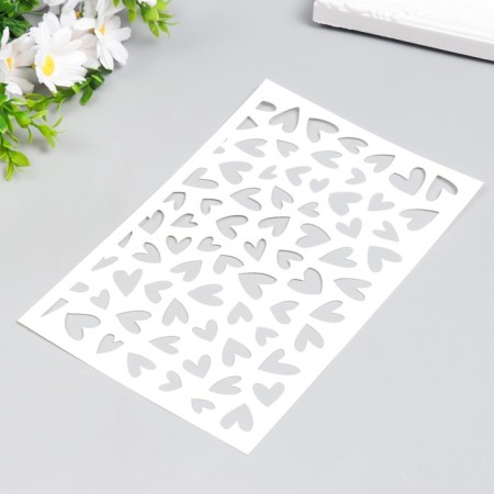 Plastic stencil "hearts" 24x16 cm-1
