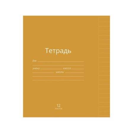 Notebook of 12 sheets in the line monophonic calligrata "Classic bright", cover coated paper, varnish, OFSET block, mix-5