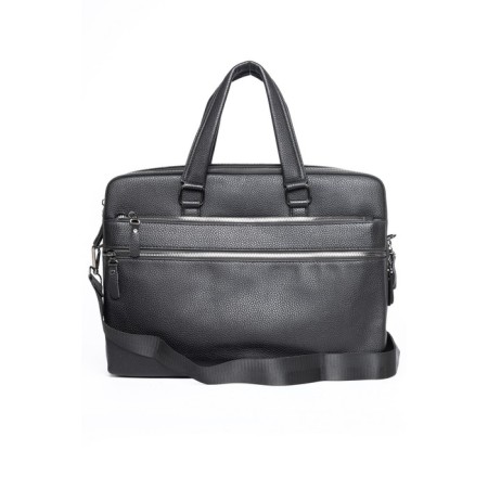 Male portfolio, eco-leather, de-gosa black, 39x10x29 cm