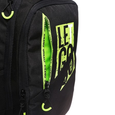 Youth backpack 42 x 31 x 22 cm, Grizzly, ergonomic back, laptop compartment, black/green-8