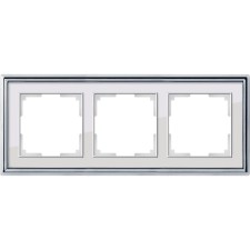 Frame for 3 posts WL17-FRAME-03, white color, chrome