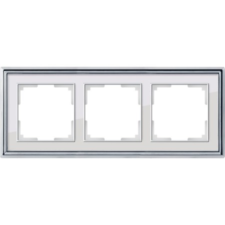 Frame for 3 posts WL17-FRAME-03, white color, chrome