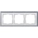 Frame for 3 posts WL17-FRAME-03, white color, chrome