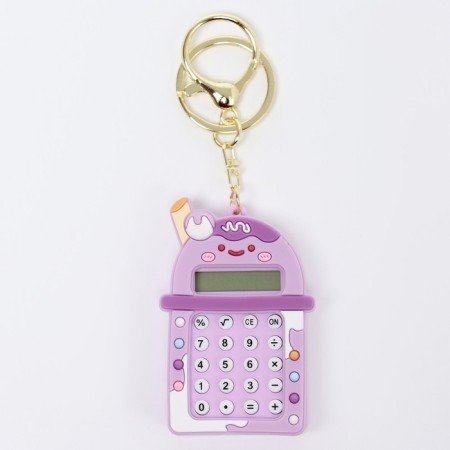 Puzzle-labyrinth "cocktail" with a calculator, on a keychain, color mix-3