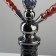 Hookah 65 cm, 2 tubes, black carved sausage, 60 x 14.5 cm