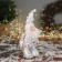 Soft toy "Santa Claus in a shiny cap" 36x19 cm, silver-white