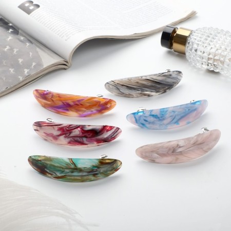 Clobberry hairpin "Charlize" delicate overflows, 9 cm, mix-2