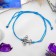 Bracelet "Inspiration" Open the world, blue color, d = 6 cm