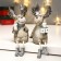 Souvenir Polystone Light "Losik with silver horns with a candle" MIX 15.5x7x8.7 cm