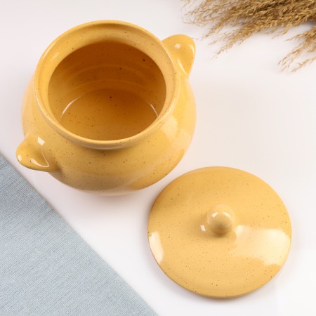 Ceramic Potioner for baking "Russian" 0.95l / 14x15cm, Karakum-3