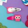 Invisibility for hair "Loli" (set 2 pcs) owl, 5.5 cm, pink