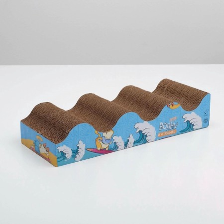 Coopete from cardboard with a cat's mint "catch a wave", a wave with a bottom, 45 × 18 cm-5