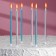 Candles in the cake "Royce", 6 pcs, high, 13 cm, silver and blue