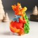 Piglite Polystone "Red Dragon in a scarf with a Christmas tree/ice cream" mix 7.5x6x10 cm
