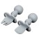 A set of children's cutlery, fork, spoon, color gray color