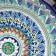 Plate of the Rishtan ceramics "Flowers", 26 cm, blue mix