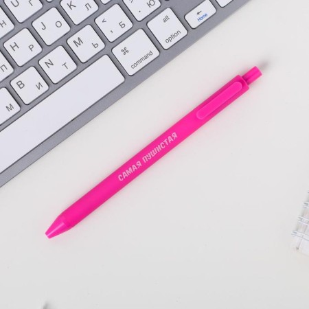 Plastic pen, with PVC clip Zima-lama-1