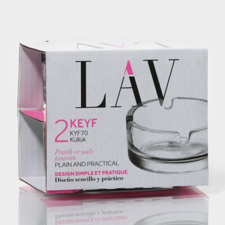 A set of glass ash LAV KEF, 7.1 × 3.7 cm, 2 pcs-4