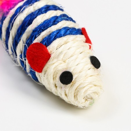 Sizalevaya mouse, 7 cm, blue/white-3