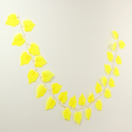 Decor "Girland from the leaves" Length: 2.4 m, width: 26 cm, yellow color-2
