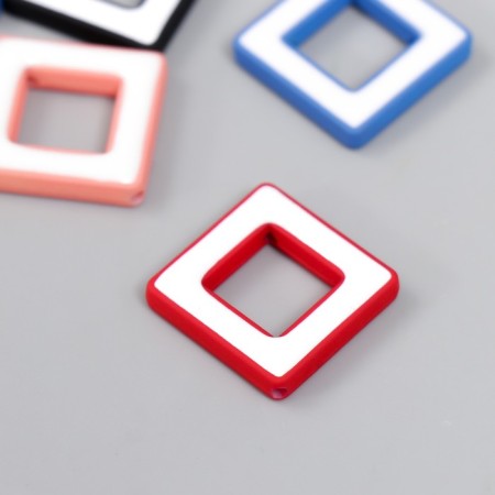 Acrylic beads "Square" MIX 0.4x2x2 cm-1