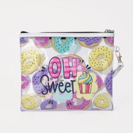 Lightning cosmetic bag, handle, colorful color-1