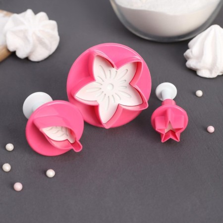 A set of plungers of confectionery shares “Flower. Leaf. Star ", 3 pcs-1