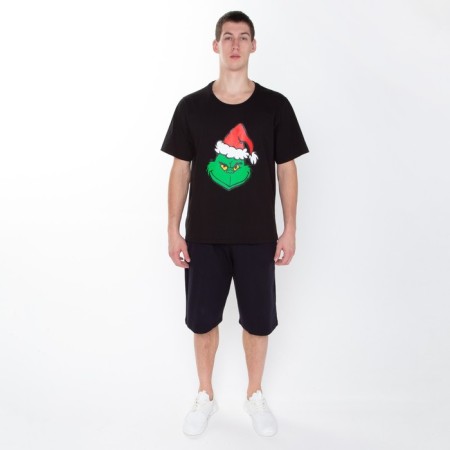 Male T -shirt "Grinch", Black color, size 58-2