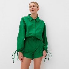 Women's costume (blouse, shorts) minku: casual collection color green, size 42