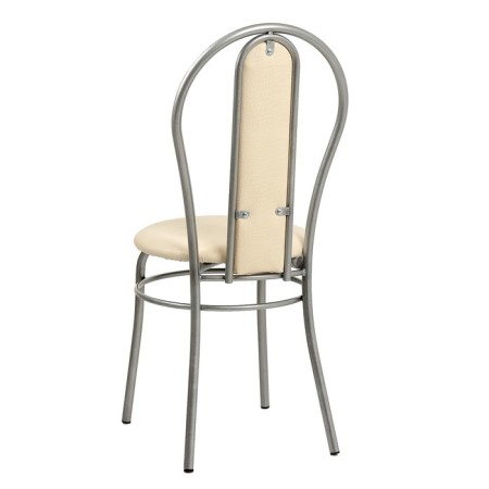 The chair "Elegy is soft", silver metallic/milk reptile-1