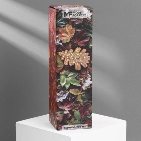 Thermos "Leaves" in Kozhzam, Mode Forrest, 750 ml, heat conservation 16-18 hours-6