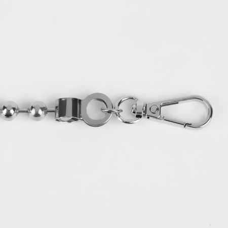 A chain for a bag, with carbines, d = 8 mm, 60 cm, silver color-1