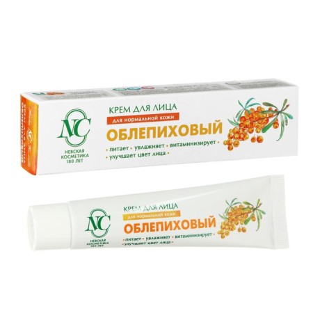 Facial cream "Nevskaya Cosmetics", sea buckthorn, nutrition, moisturizing and improving the complexion, 40 ml-1