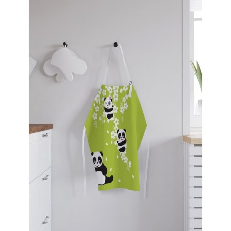 Apron kitchen with a photo print "Panda smile", adjustable, size OS-1