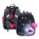 School backpack 38 x 30 x 16 cm, ergonomic back, stavia "flamingo", gray/pink