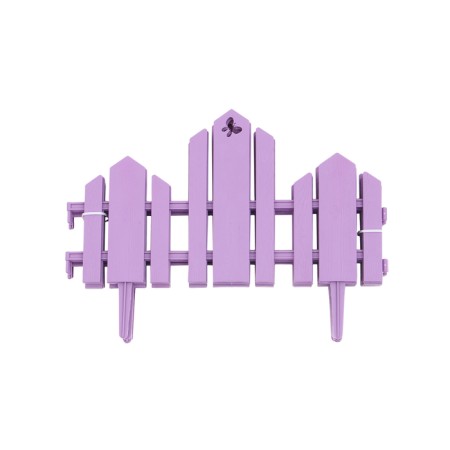 Decorative fence, 25 × 170 cm, 5 sections, plastic, lilac, "wonderful garden"-11